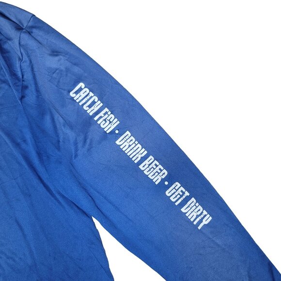 Dirty Hooker Fishing Gear Long Sleeve Shirt XL Blue Polyester - Picture 6 of 6